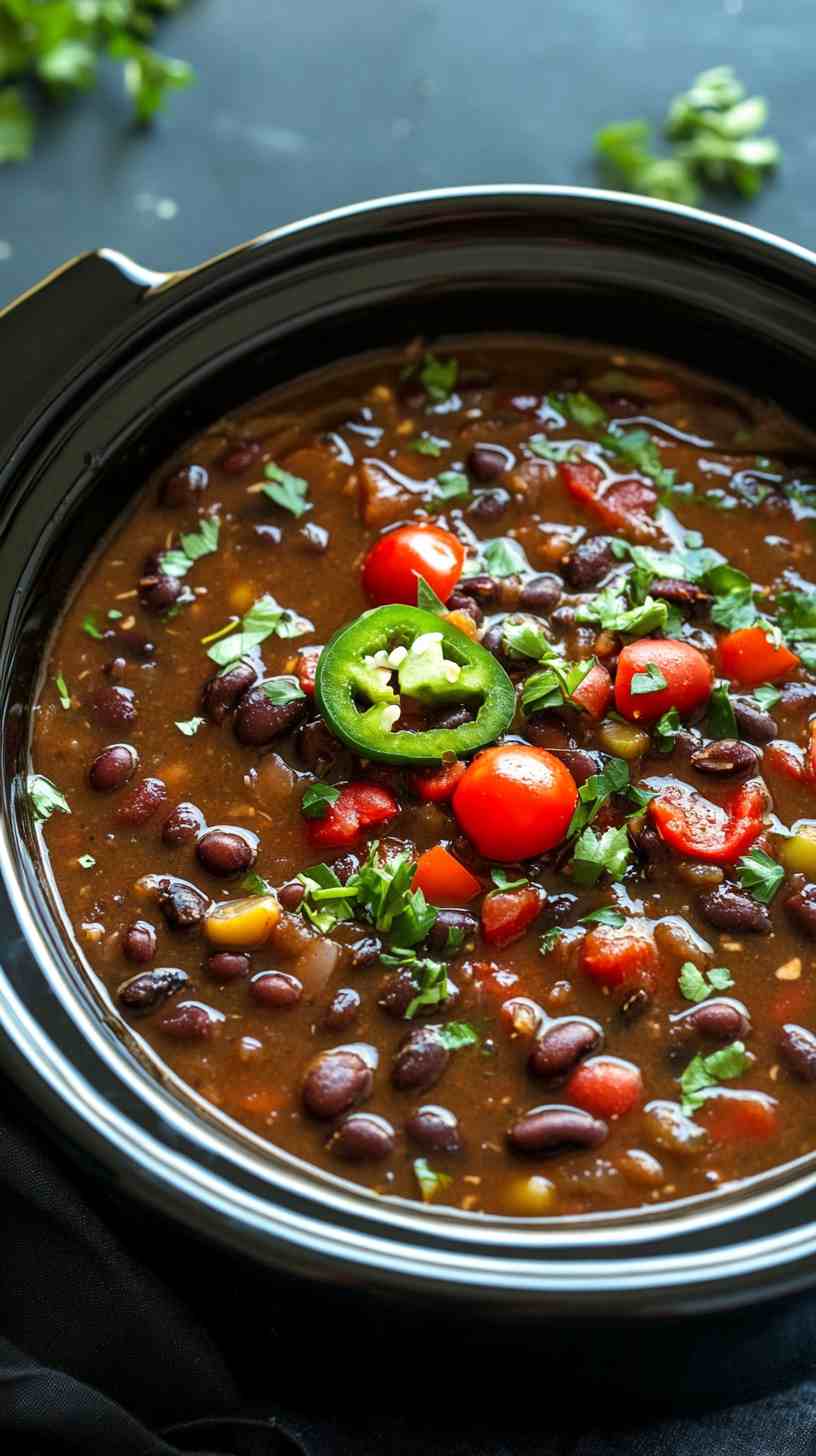 Hearty & Healthy Crock Pot Black Beans Recipe