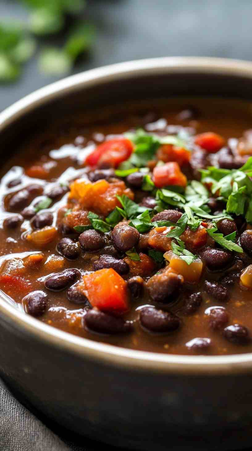 Hearty & Healthy Crock Pot Black Beans Recipe