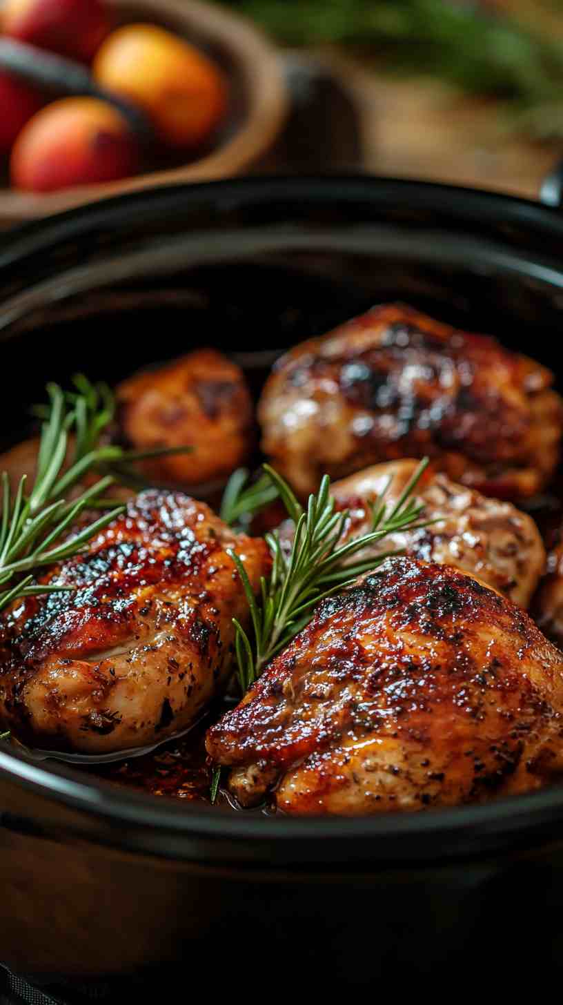 Juicy Balsamic Chicken Breasts in the Crock Pot
