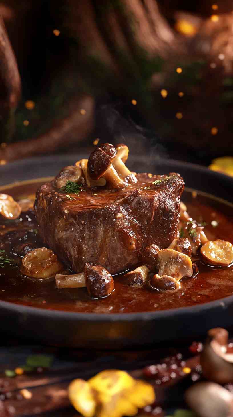Malty Beer-Braised Beef with Mushrooms Malty Beer-Braised Beef with Mushrooms