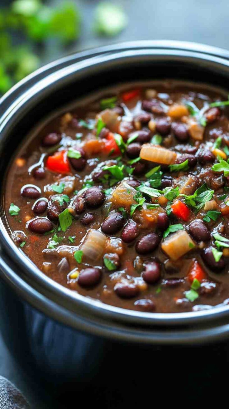 Rich & Savory Crock Pot Black Beans with Onions & Garlic Rich & Savory Crock Pot Black Beans with Onions & Garlic