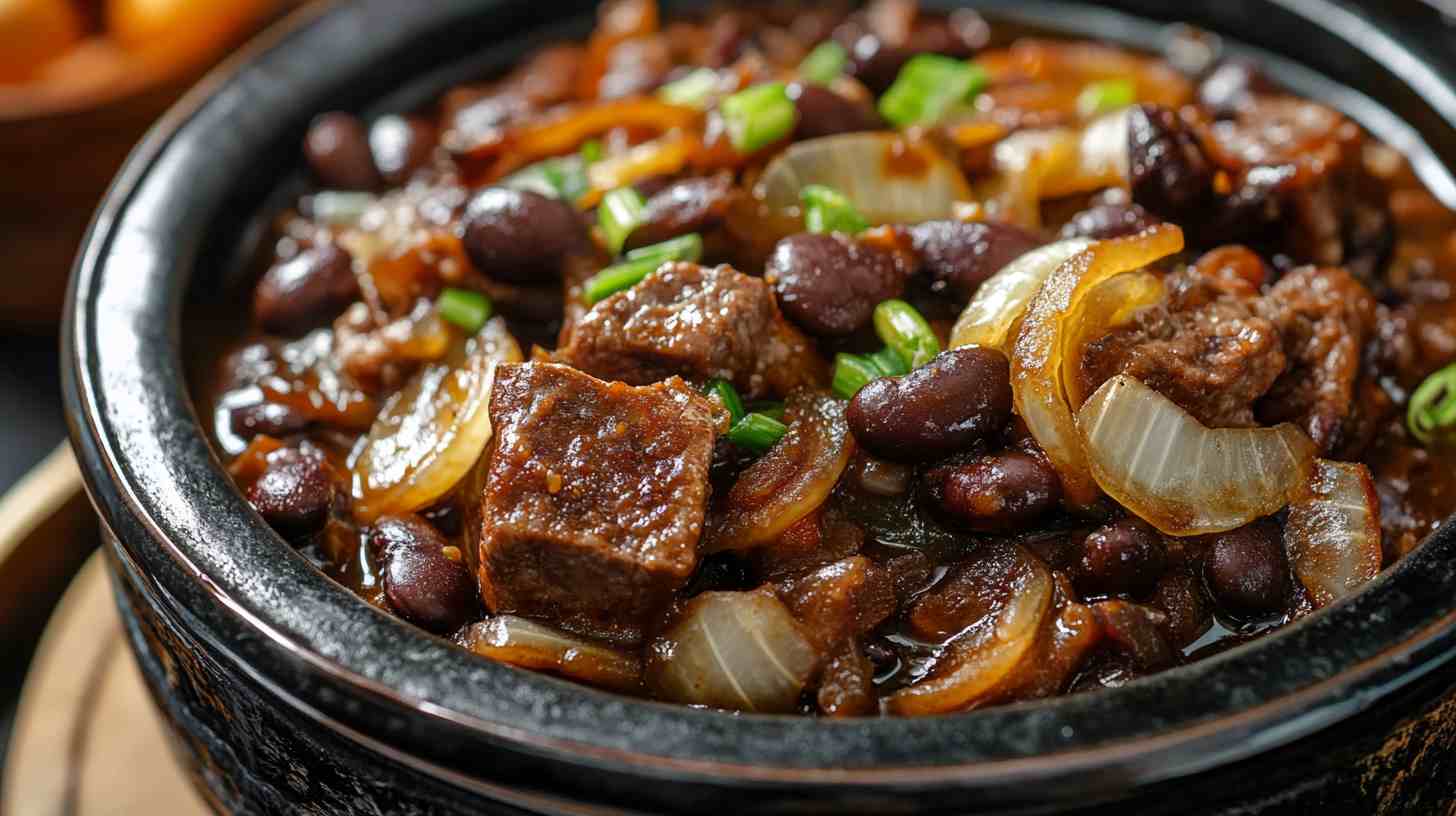 Rich & Savory Crock Pot Black Beans with Onions & Garlic
