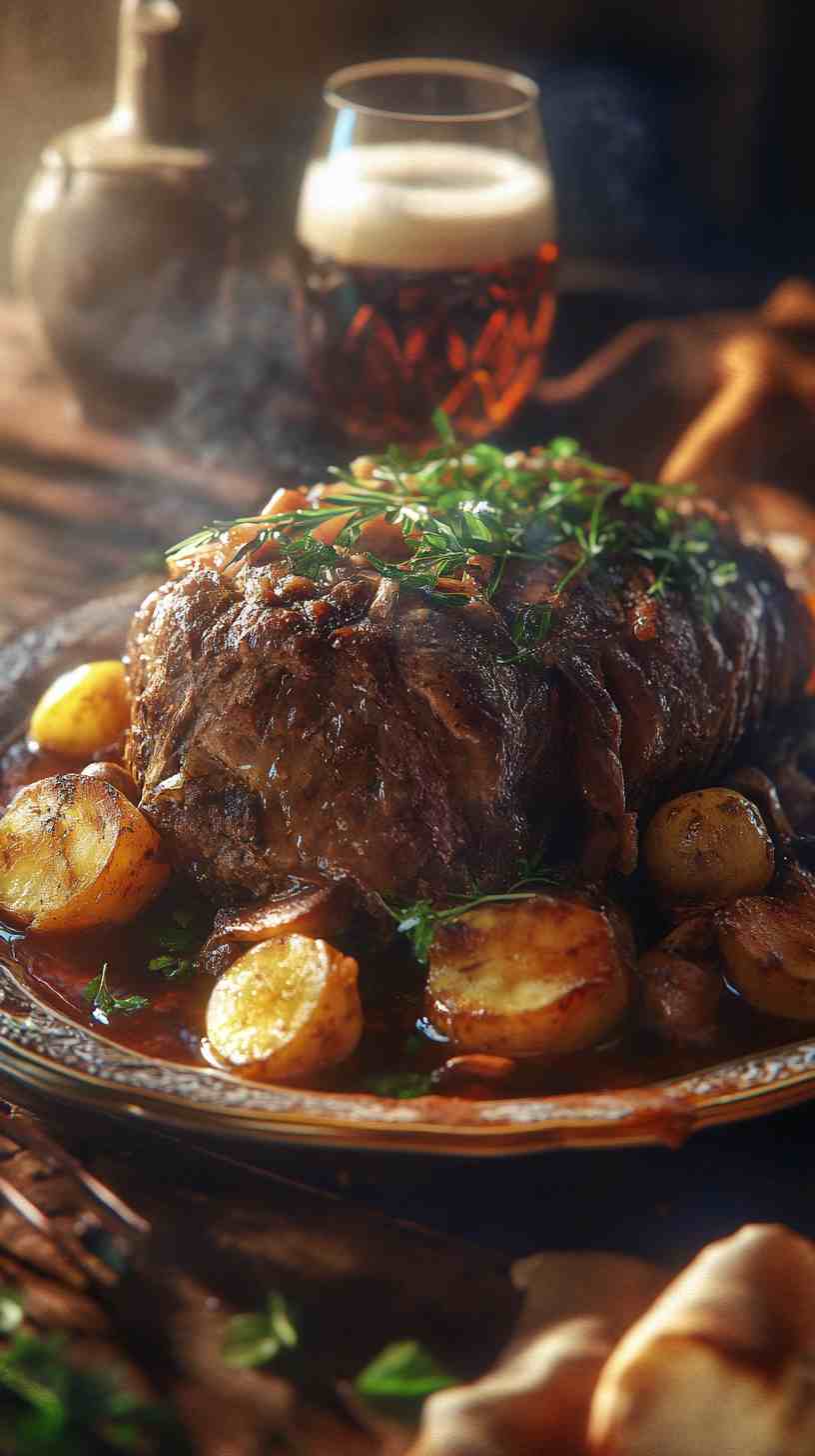 Rich and Savory Beef and Beer Pot Roast Rich and Savory Beef and Beer Pot Roast