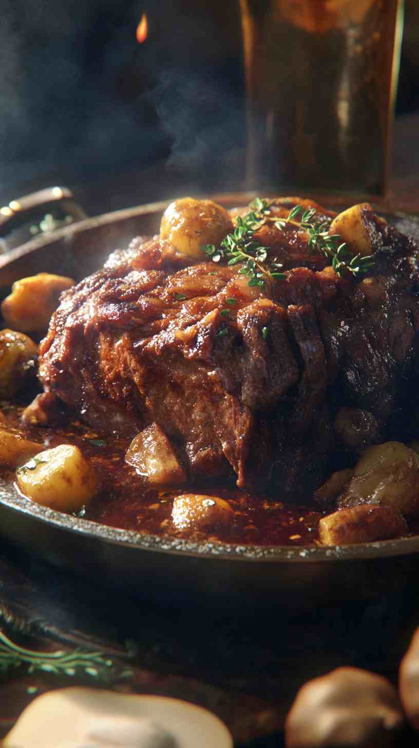 Rich and Savory Beef and Beer Pot Roast Rich and Savory Beef and Beer Pot Roast