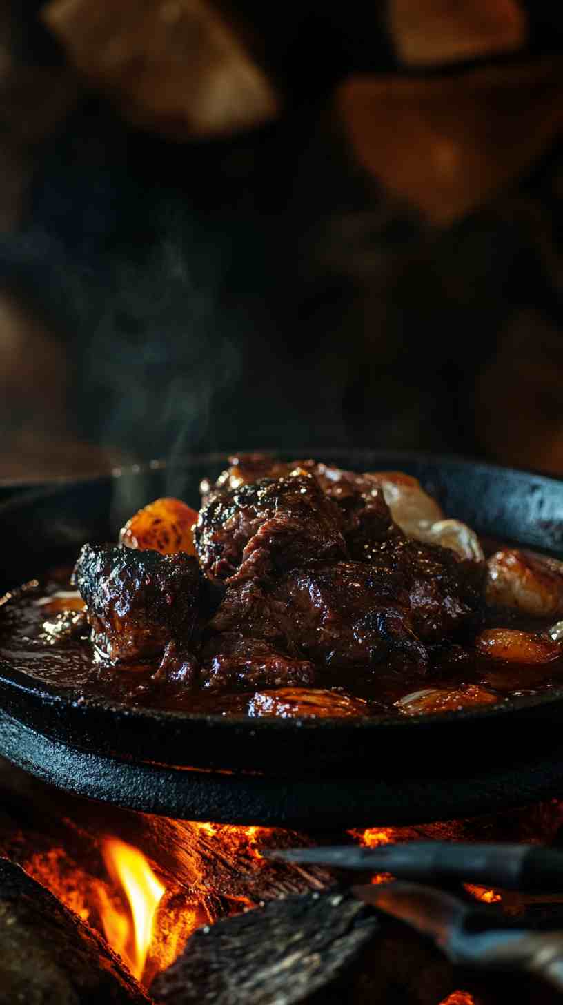 Rustic Slow Cooked Beef and Beer Ragout