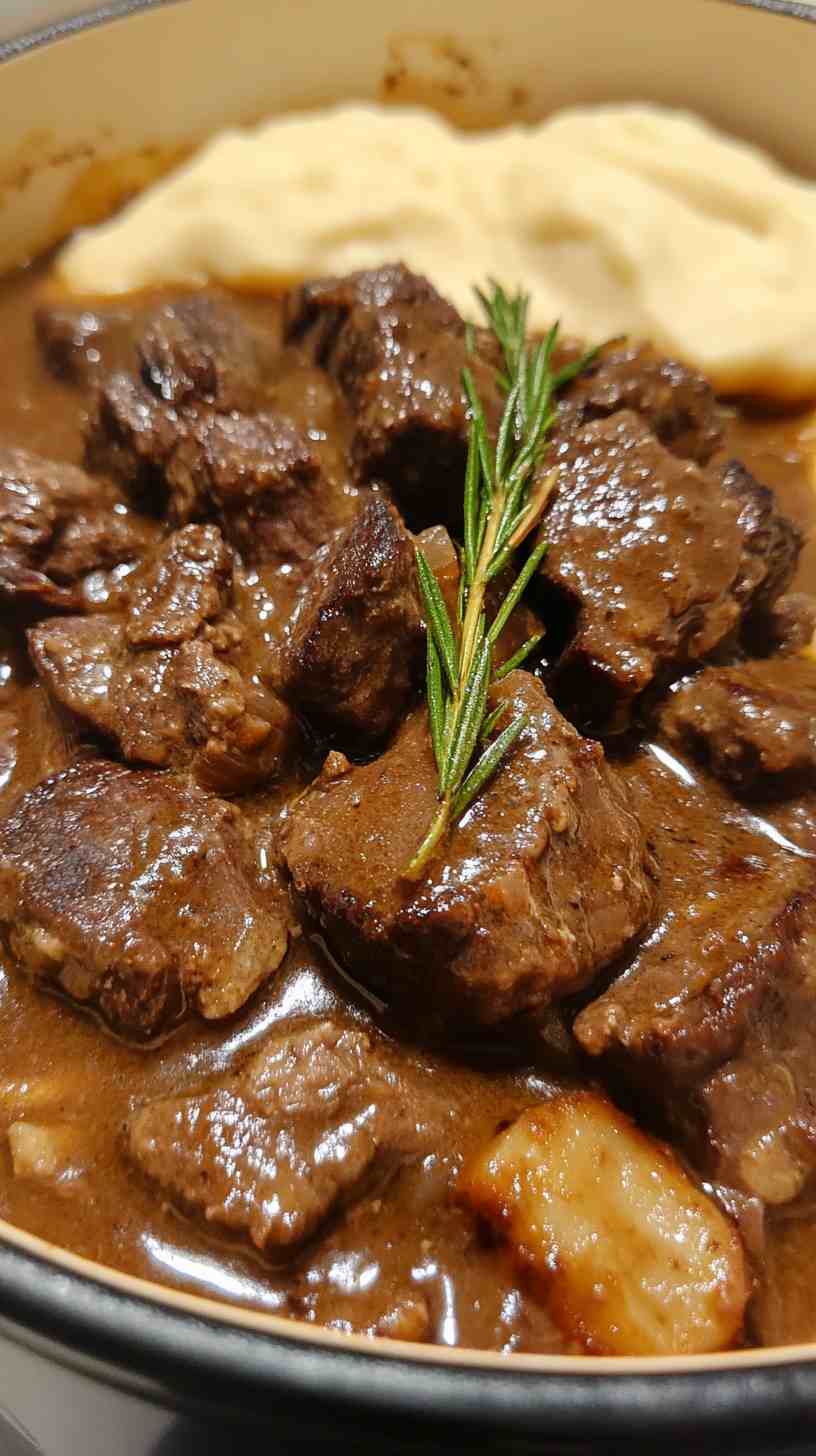 Rustic Slow Cooked Beef and Beer Ragout