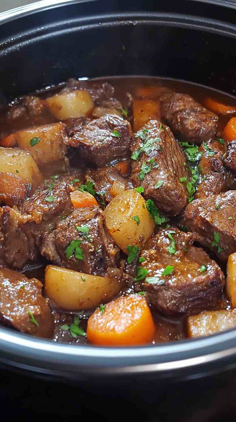 Rustic Slow Cooked Beef and Beer Ragout