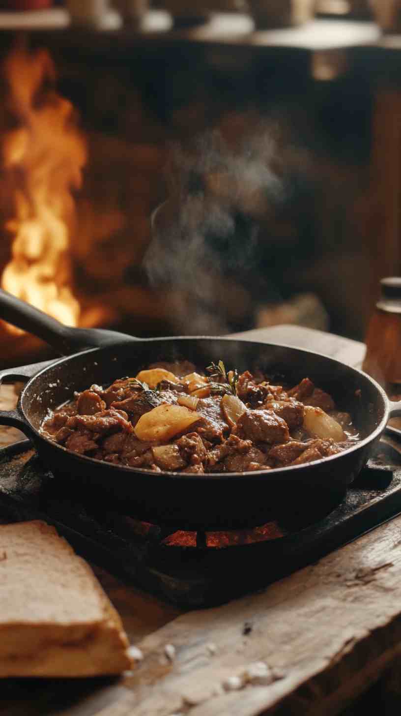 Rustic Slow Cooked Beef and Beer Ragout