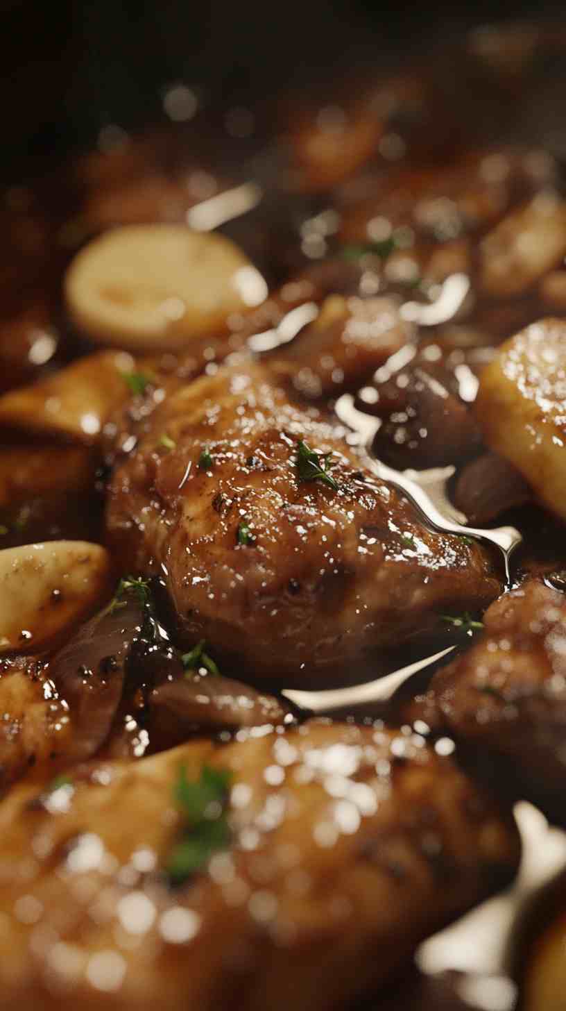 Savory Balsamic Garlic Chicken Crock Pot Recipe