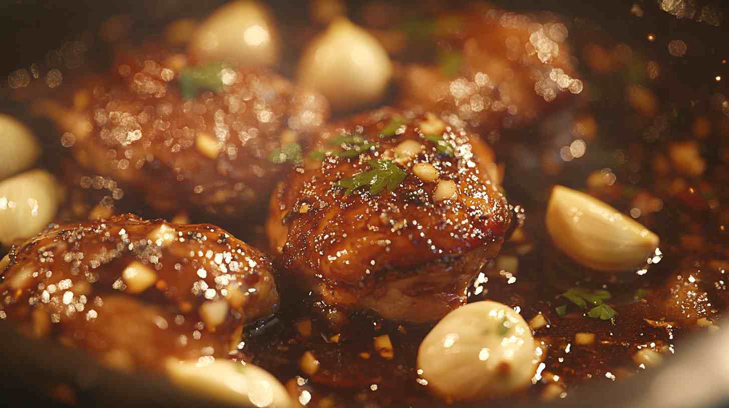 Savory Balsamic Garlic Chicken Crock Pot Recipe