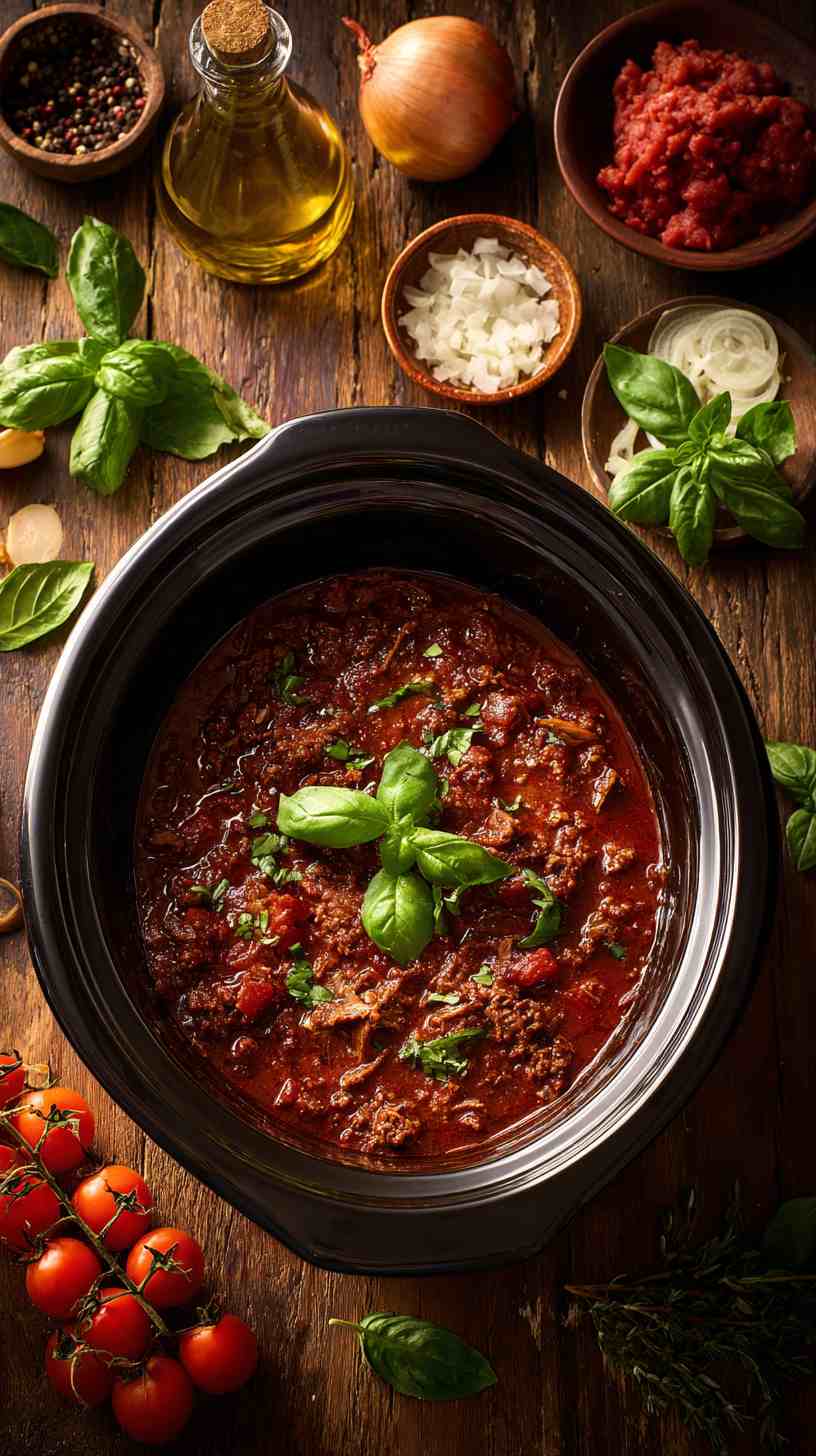 Savory Crockpot Italian Beef Ragu