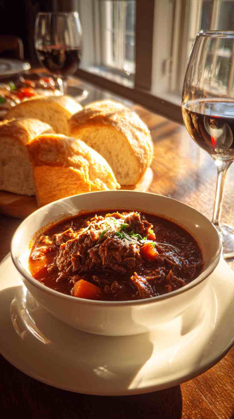 Savory Crockpot Italian Beef Ragu