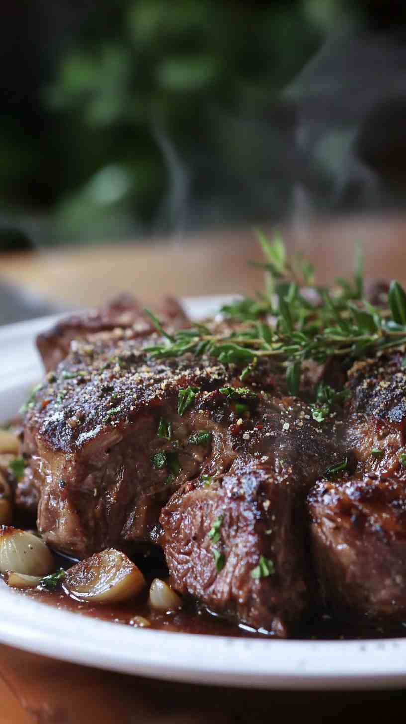 Savory Garlic and Herb Crock Pot Roast