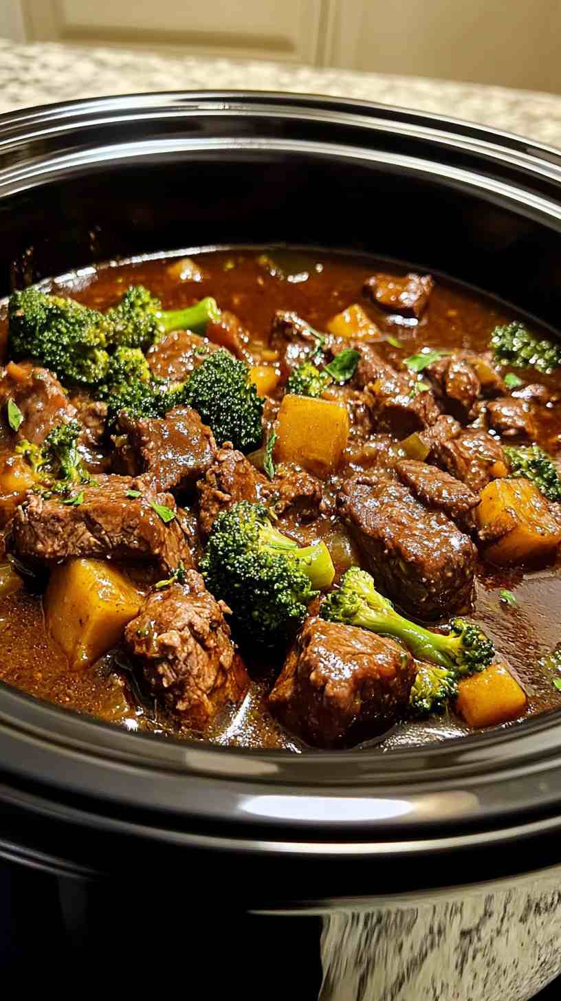 Set-and-Forget Crock Pot Beef and Broccoli Set-and-Forget Crock Pot Beef and Broccoli
