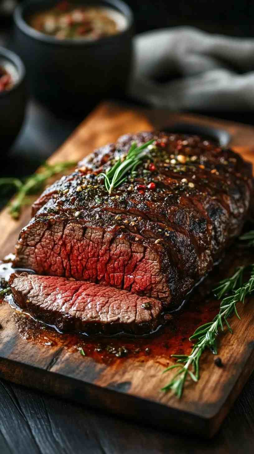 Slow Cooked Beef in Dark Ale with Herbs