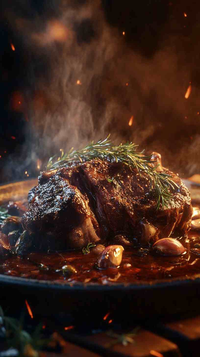 Slow Cooked Beef in Dark Ale with Herbs