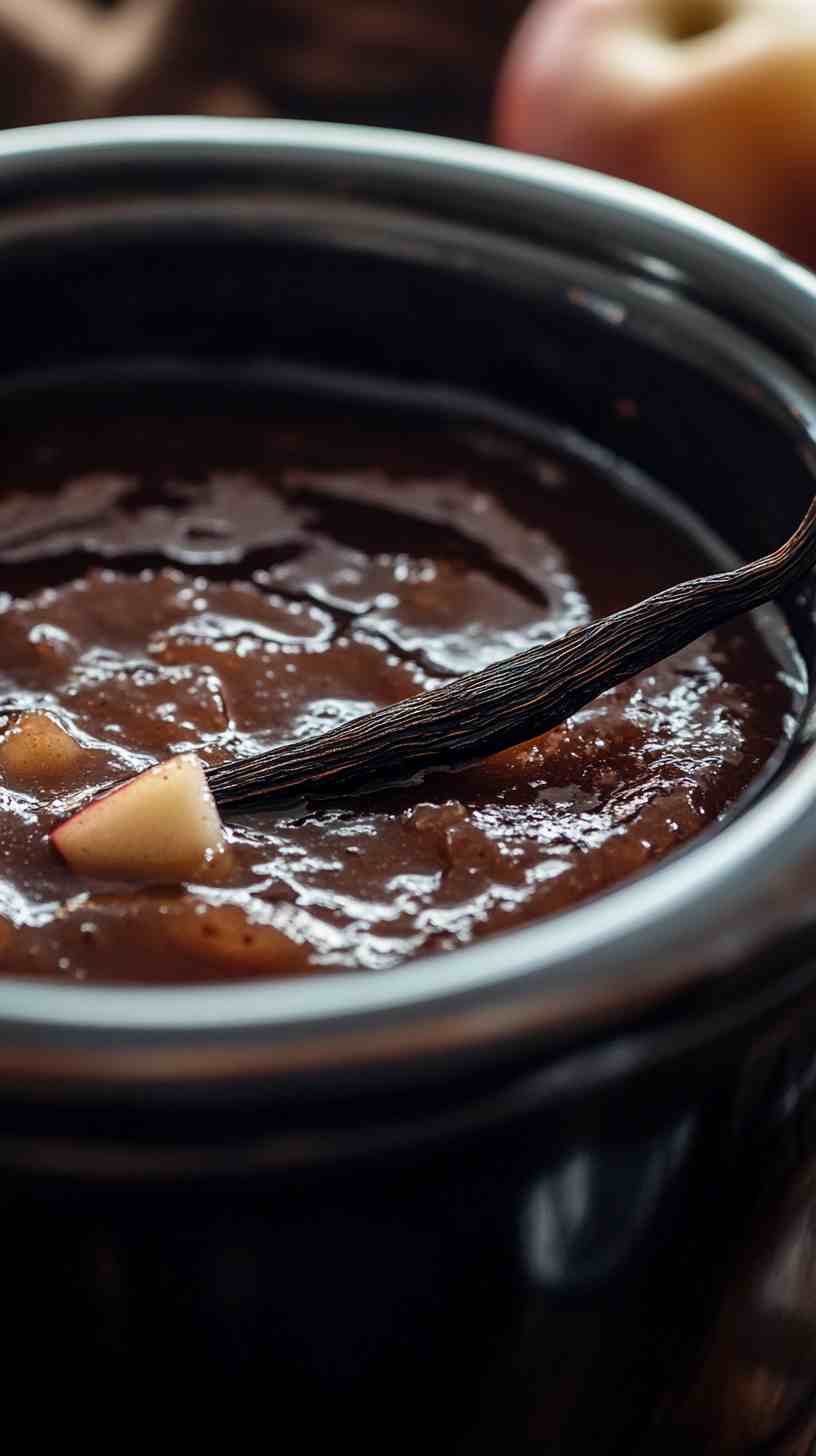 Slow Cooker Apple Butter with a Touch of Vanilla