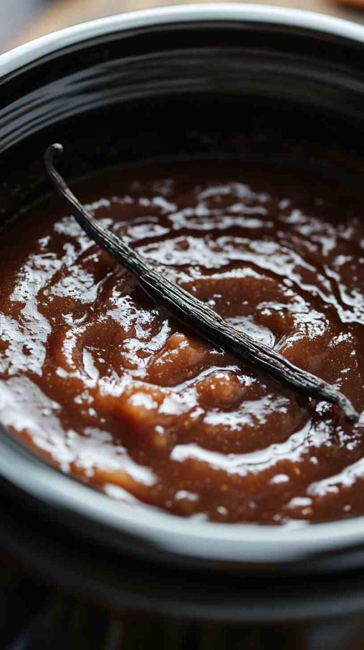 Slow Cooker Apple Butter with a Touch of Vanilla