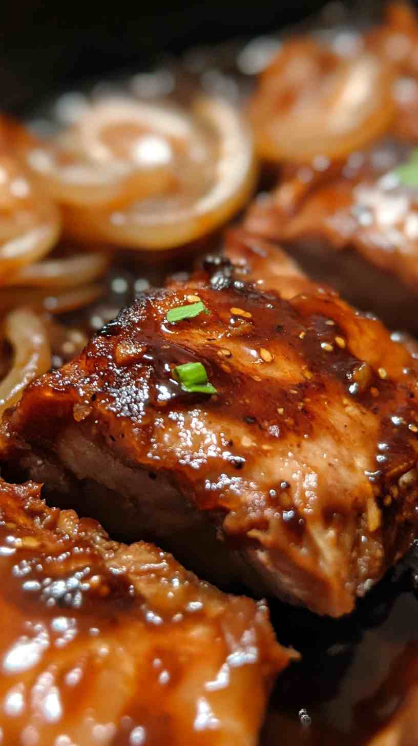 Slow Cooker BBQ Pork Loin with Caramelized Onions Slow Cooker BBQ Pork Loin with Caramelized Onions