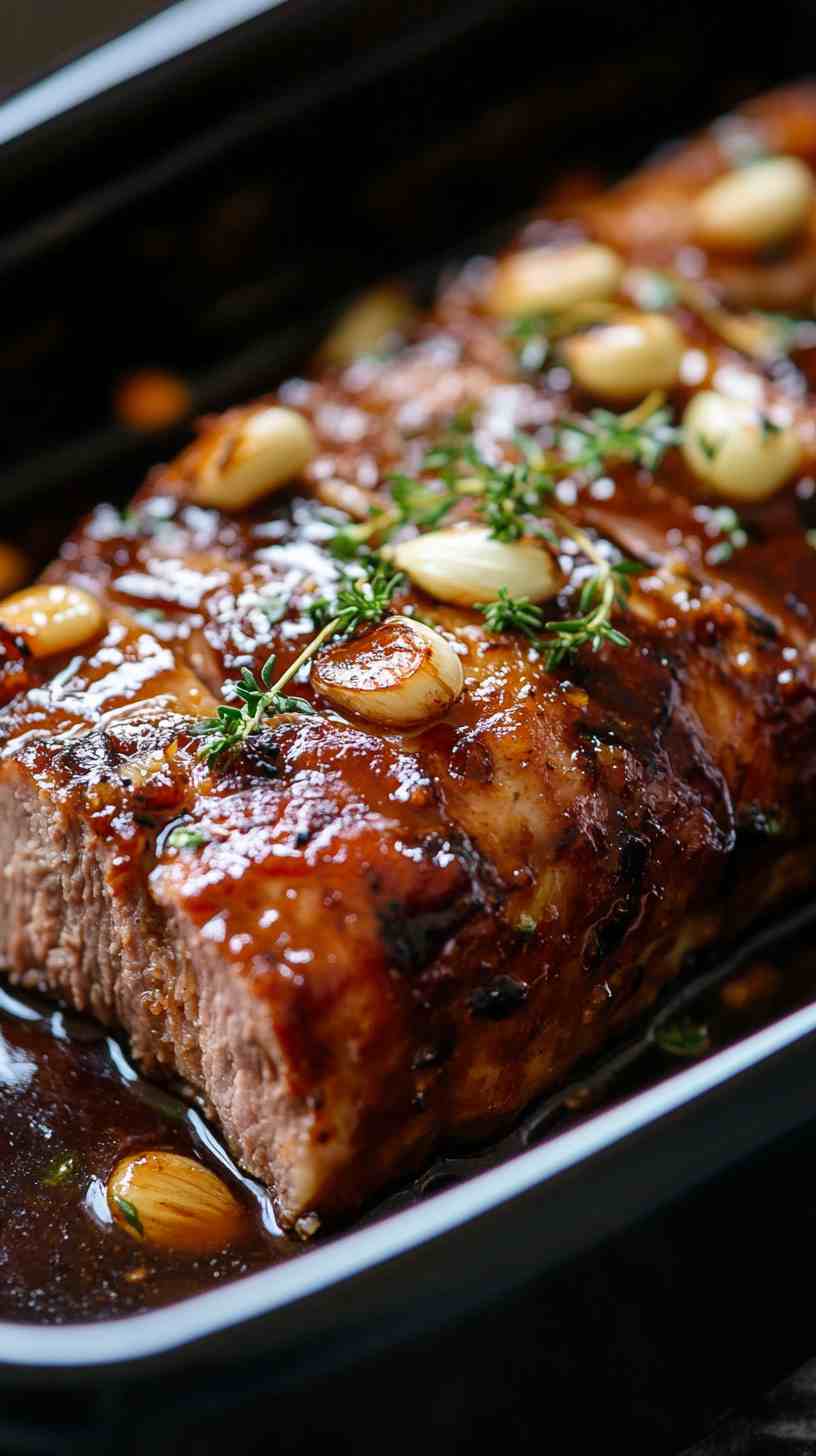 Slow Cooker BBQ Pork Loin with Honey and Garlic Slow Cooker BBQ Pork Loin with Honey and Garlic