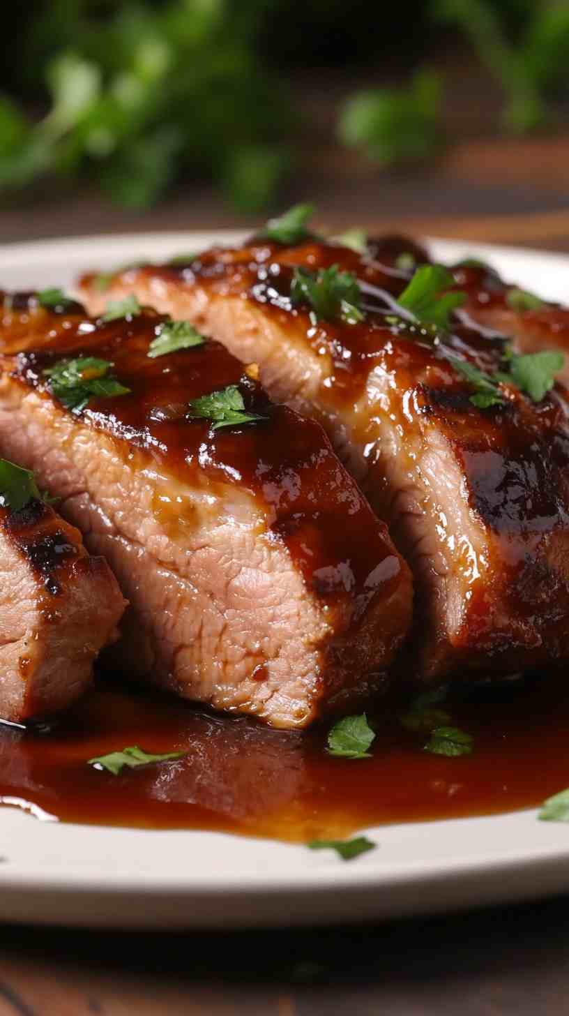 Slow Cooker BBQ Pork Loin with a Sweet Maple Glaze Slow Cooker BBQ Pork Loin with a Sweet Maple Glaze