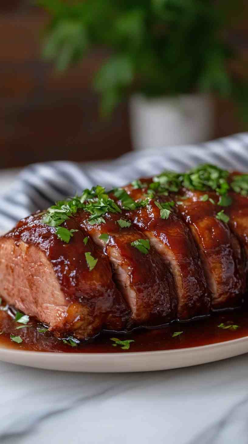 Slow Cooker BBQ Pork Loin with a Sweet Maple Glaze Slow Cooker BBQ Pork Loin with a Sweet Maple Glaze
