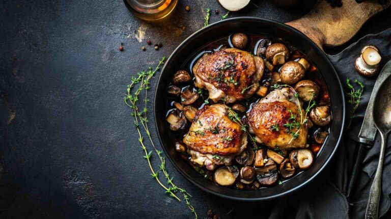Slow Cooker Balsamic Chicken and Mushrooms