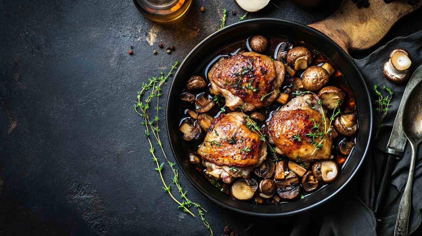 Slow Cooker Balsamic Chicken and Mushrooms