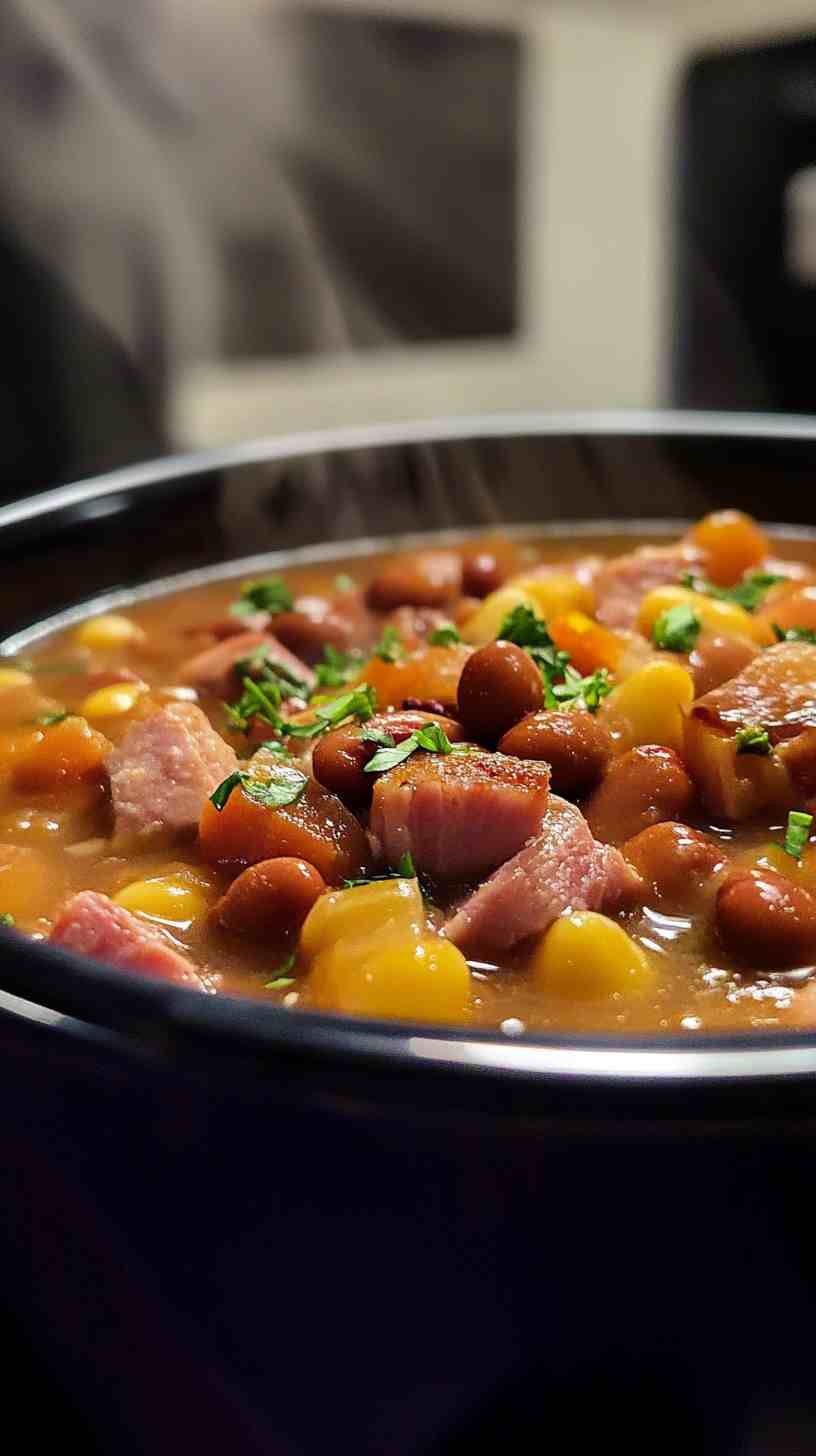 Yummy Slow Cooker Ham and Bean Soup Slow Cooker Ham and Bean Soup