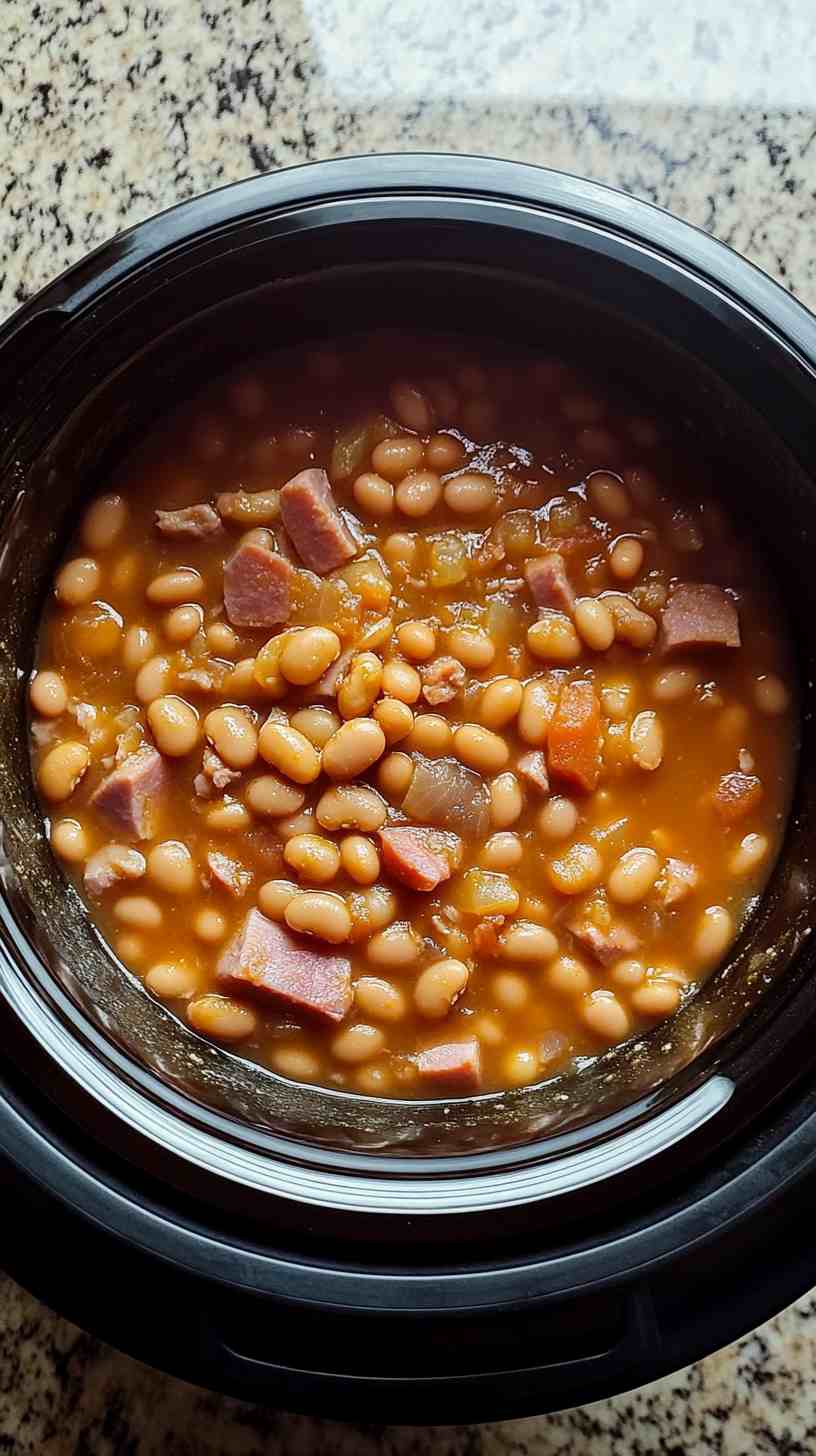Yummy Slow Cooker Ham and Bean Soup Slow Cooker Ham and Bean Soup