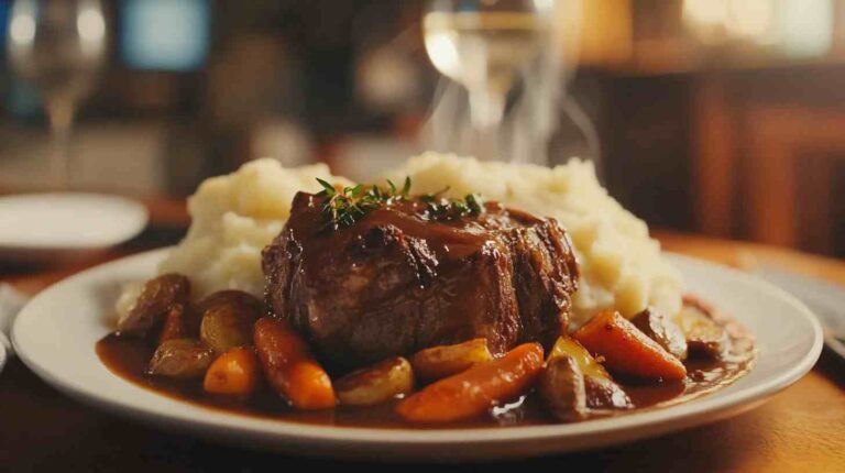 Slow Cooker Sunday Roast with Potatoes and Carrots