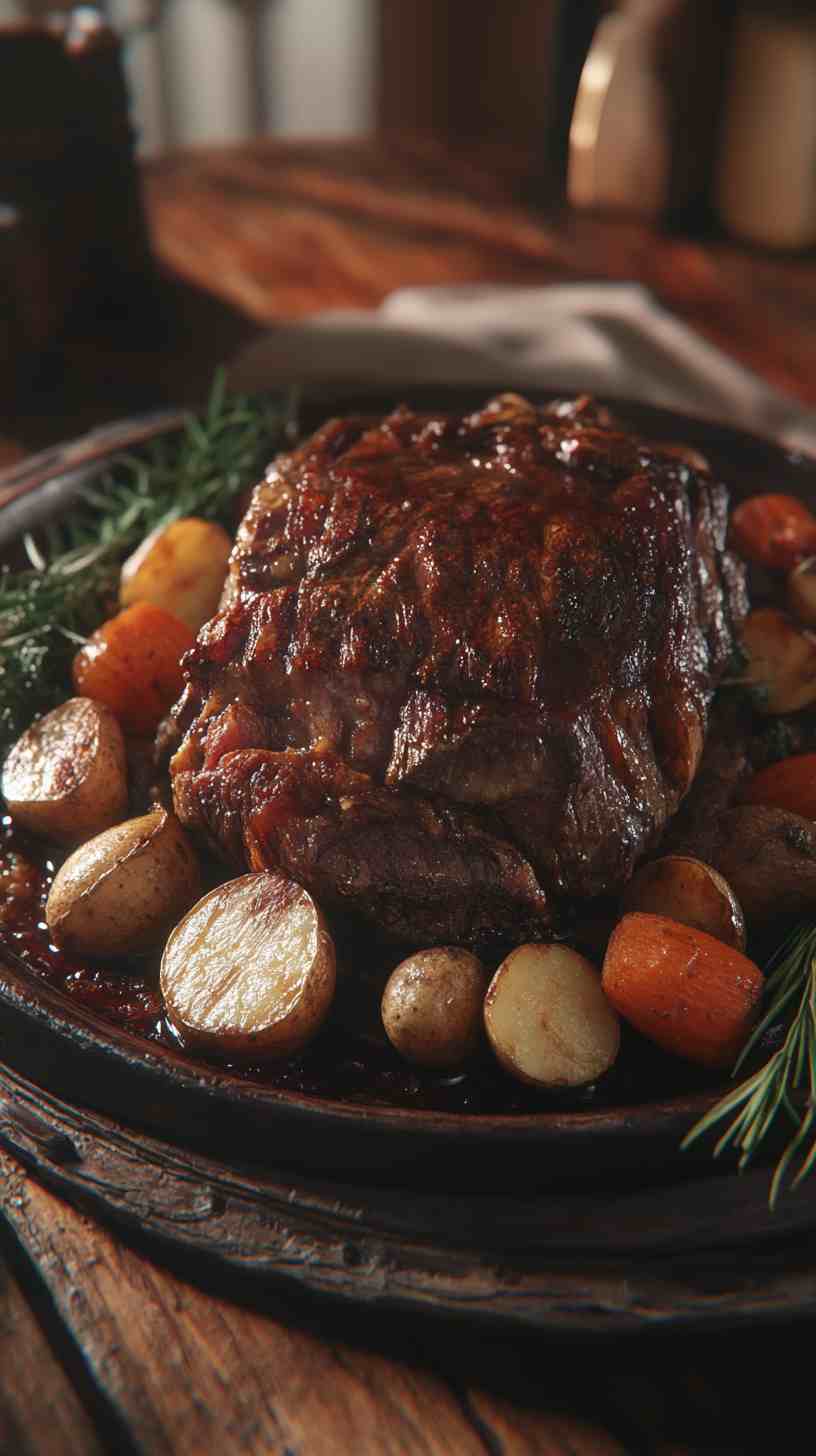 Slow Cooker Sunday Roast with Potatoes and Carrots Slow Cooker Sunday Roast with Potatoes and Carrots