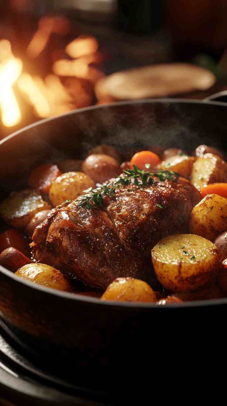Slow Cooker Sunday Roast with Potatoes and Carrots Slow Cooker Sunday Roast with Potatoes and Carrots