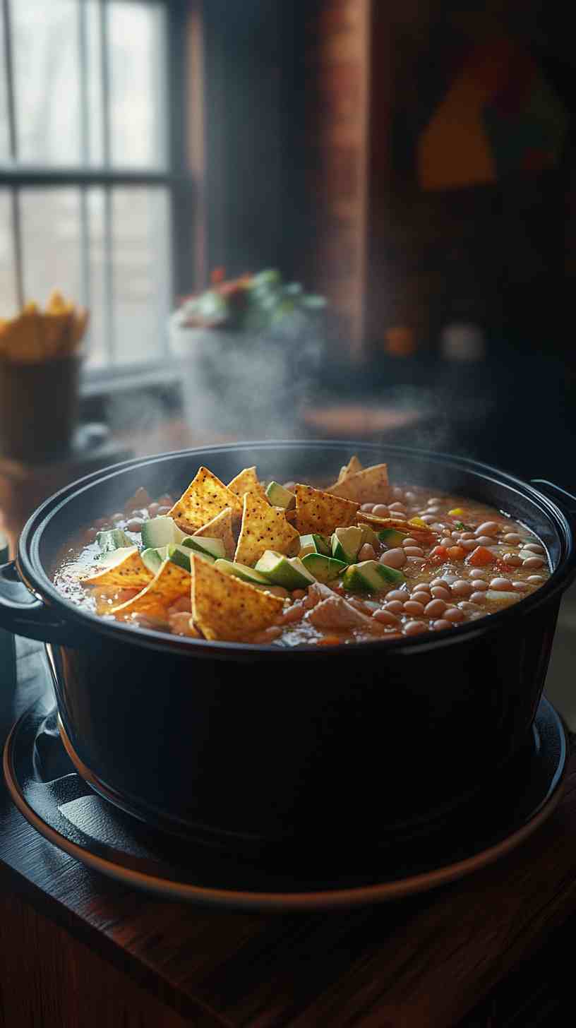 Slow Cooker White Chicken Chili Soup Slow Cooker White Chicken Chili Soup
