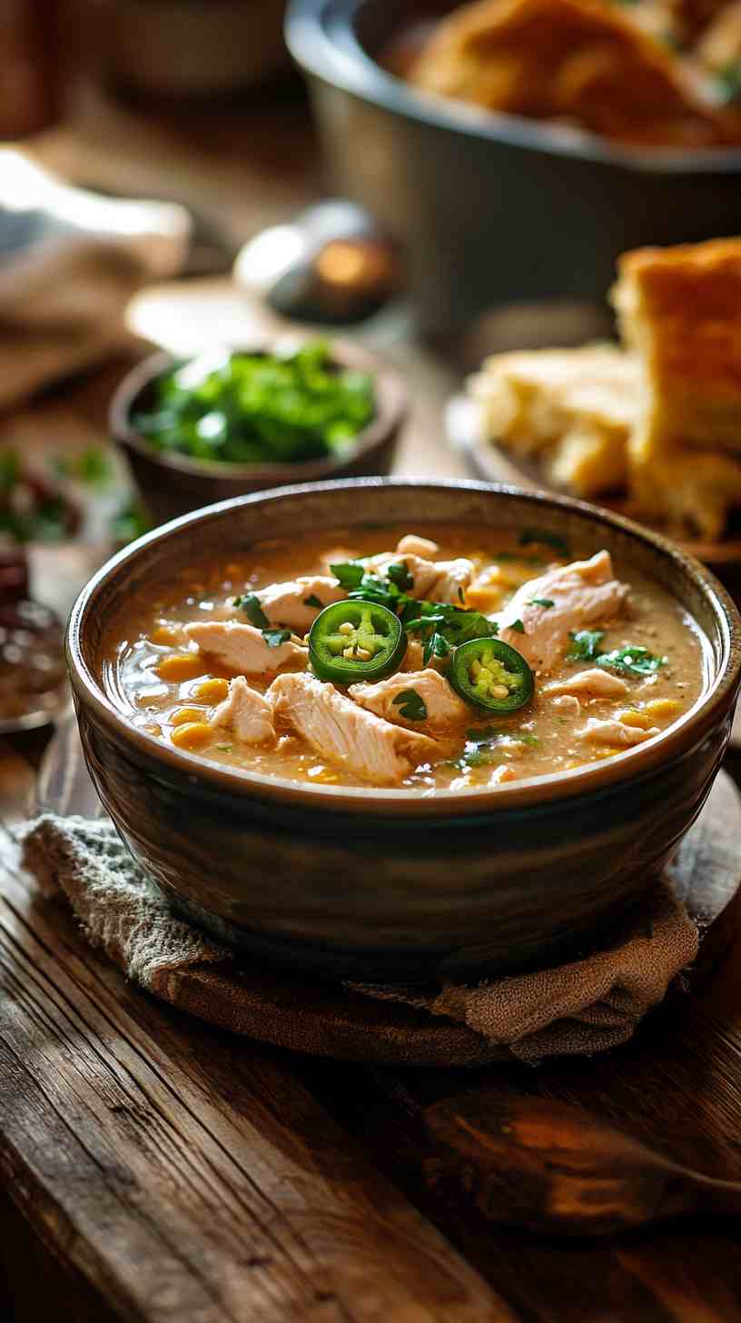 Slow Cooker White Chicken Chili Soup Slow Cooker White Chicken Chili Soup