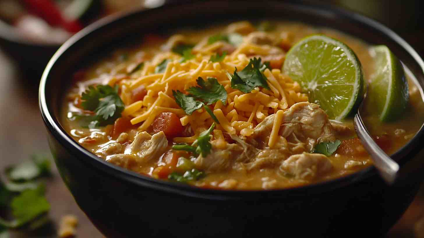 Slow Cooker White Chicken Chili Soup