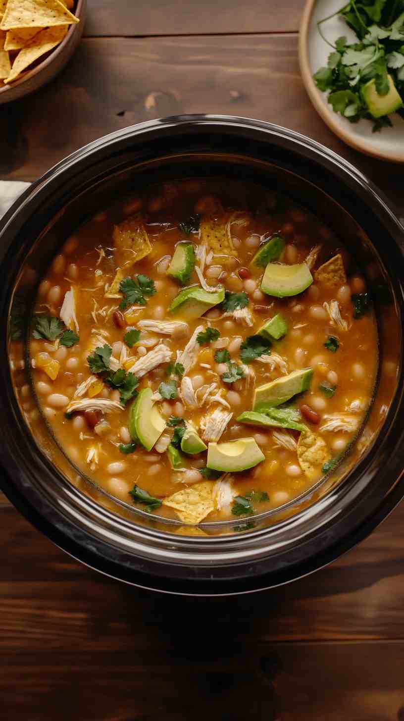 Slow Cooker White Chicken Chili Soup Slow Cooker White Chicken Chili Soup