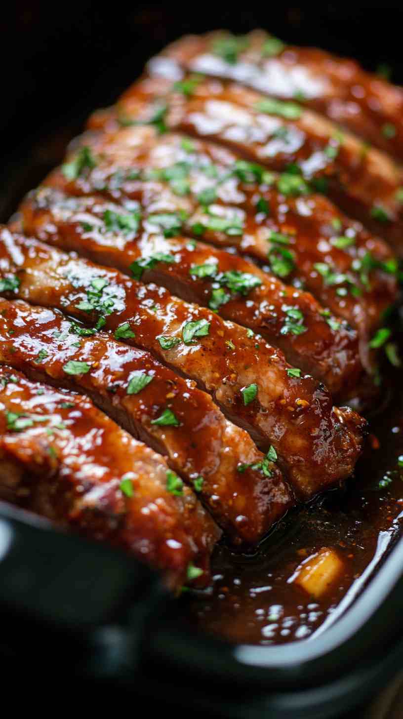 Spicy BBQ Pork Loin in the Slow Cooker