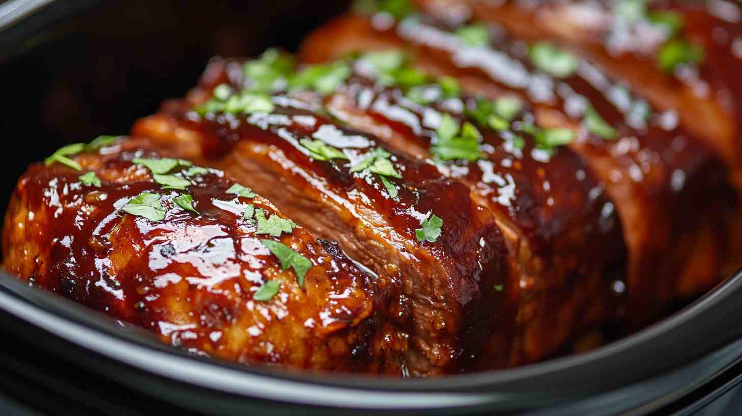 Spicy BBQ Pork Loin in the Slow Cooker