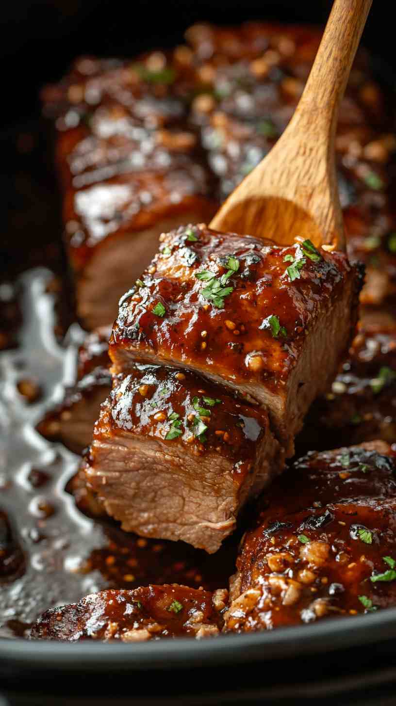 Spicy BBQ Pork Loin in the Slow Cooker
