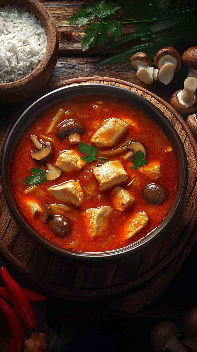 Spicy Thai Chicken Soup in Crock Pot