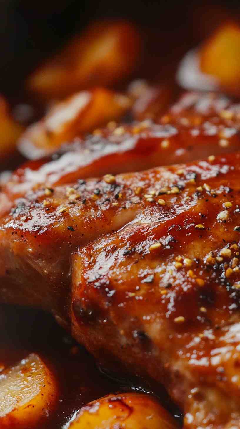 Sweet and Tangy Slow Cooker BBQ Pork Loin Sweet and Tangy Slow Cooker BBQ Pork Loin