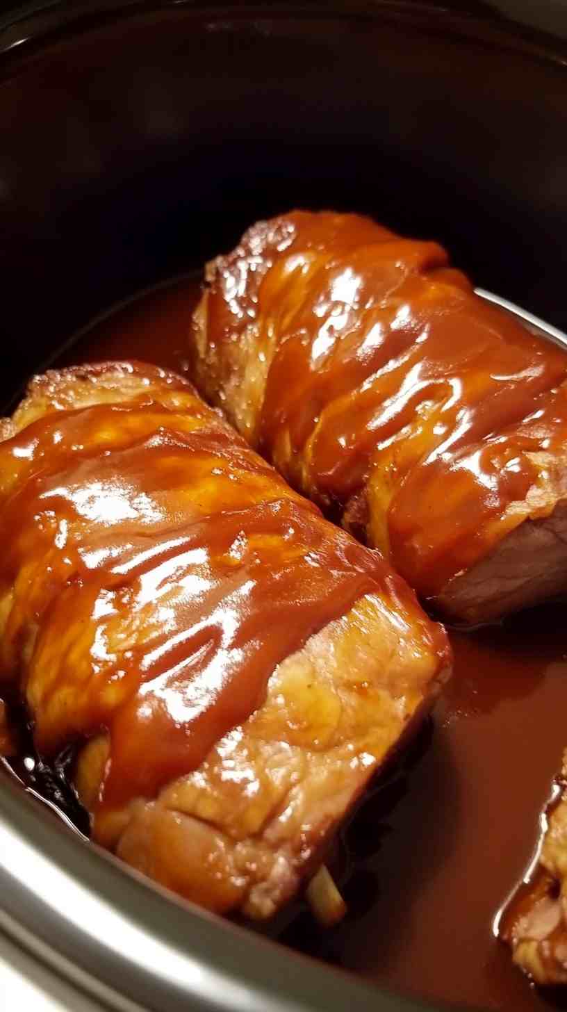 Tender BBQ Pork Loin in the Slow Cooker Tender BBQ Pork Loin in the Slow Cooker