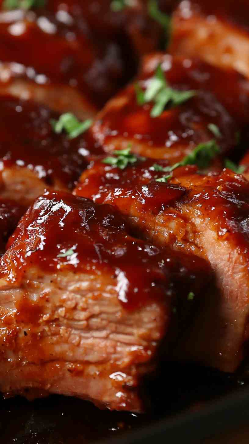 Tender BBQ Pork Loin in the Slow Cooker Tender BBQ Pork Loin in the Slow Cooker