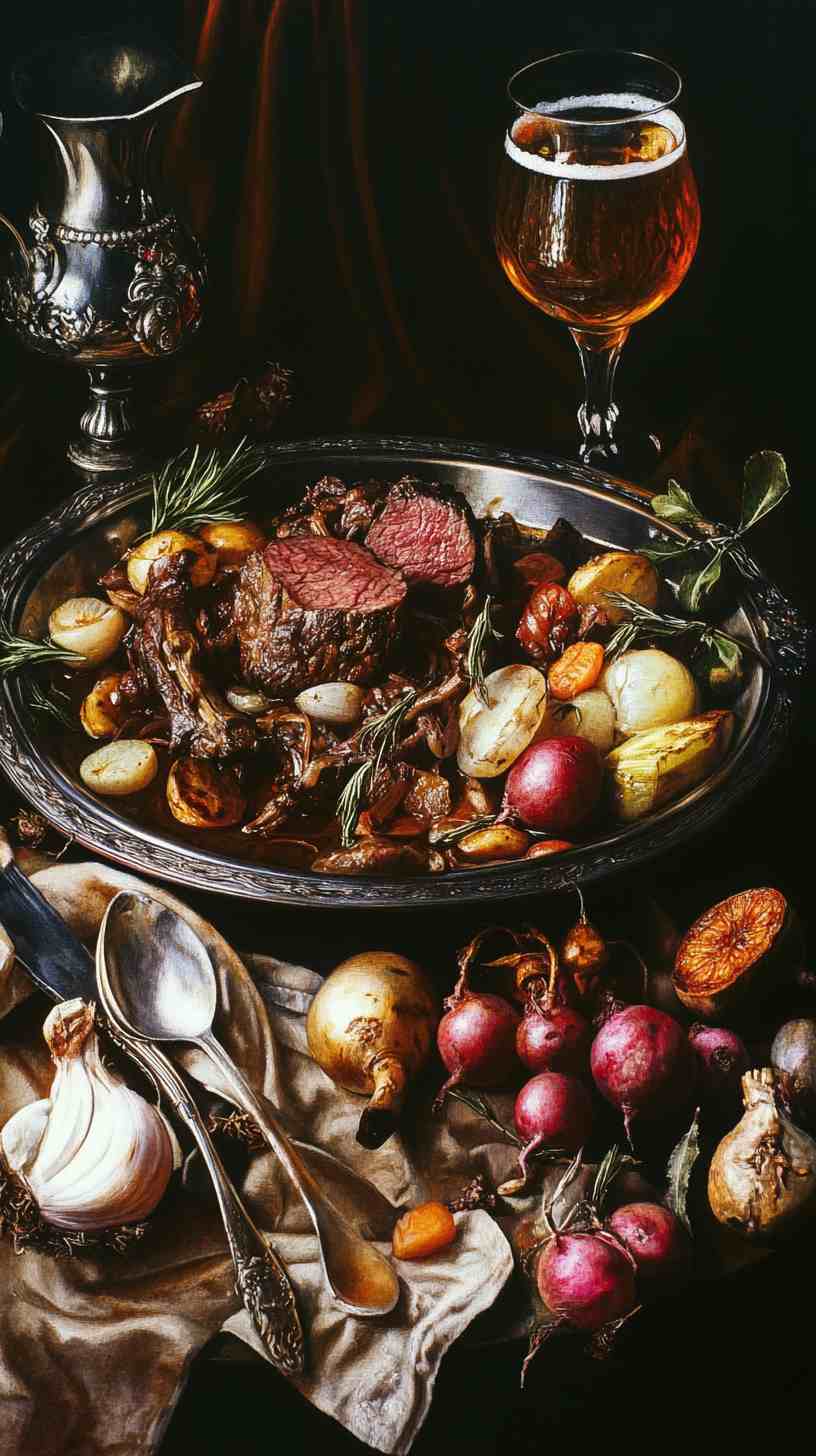 Tender Beer-Braised Beef with Root Vegetables Tender Beer-Braised Beef with Root Vegetables