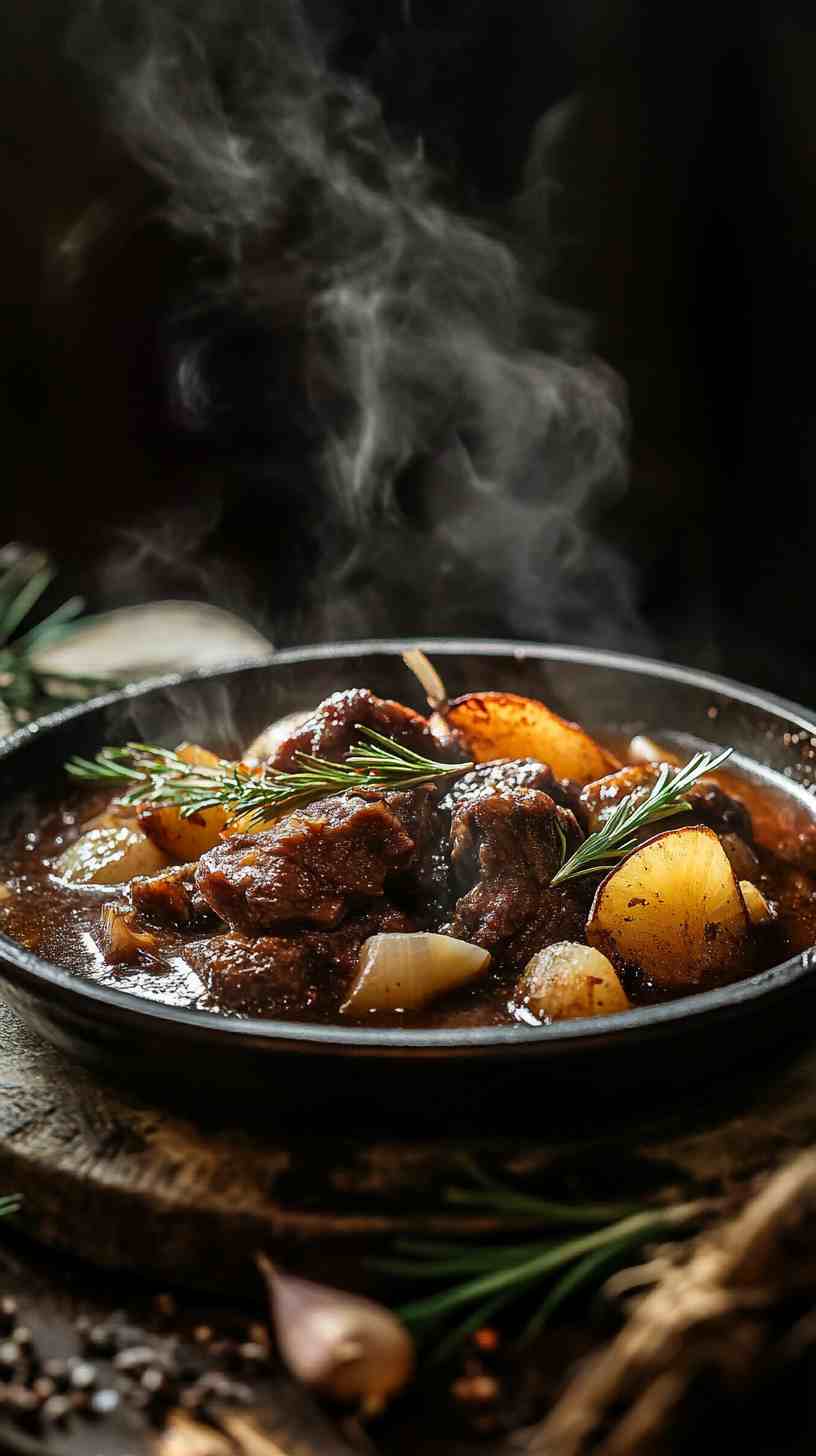 Tender Beer-Braised Beef with Root Vegetables Tender Beer-Braised Beef with Root Vegetables