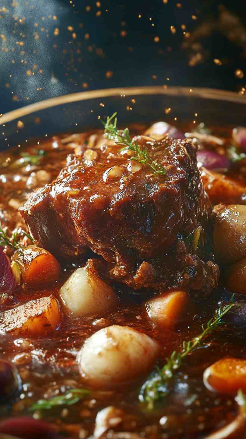 Tender Beer-Braised Beef with Root Vegetables Tender Beer-Braised Beef with Root Vegetables