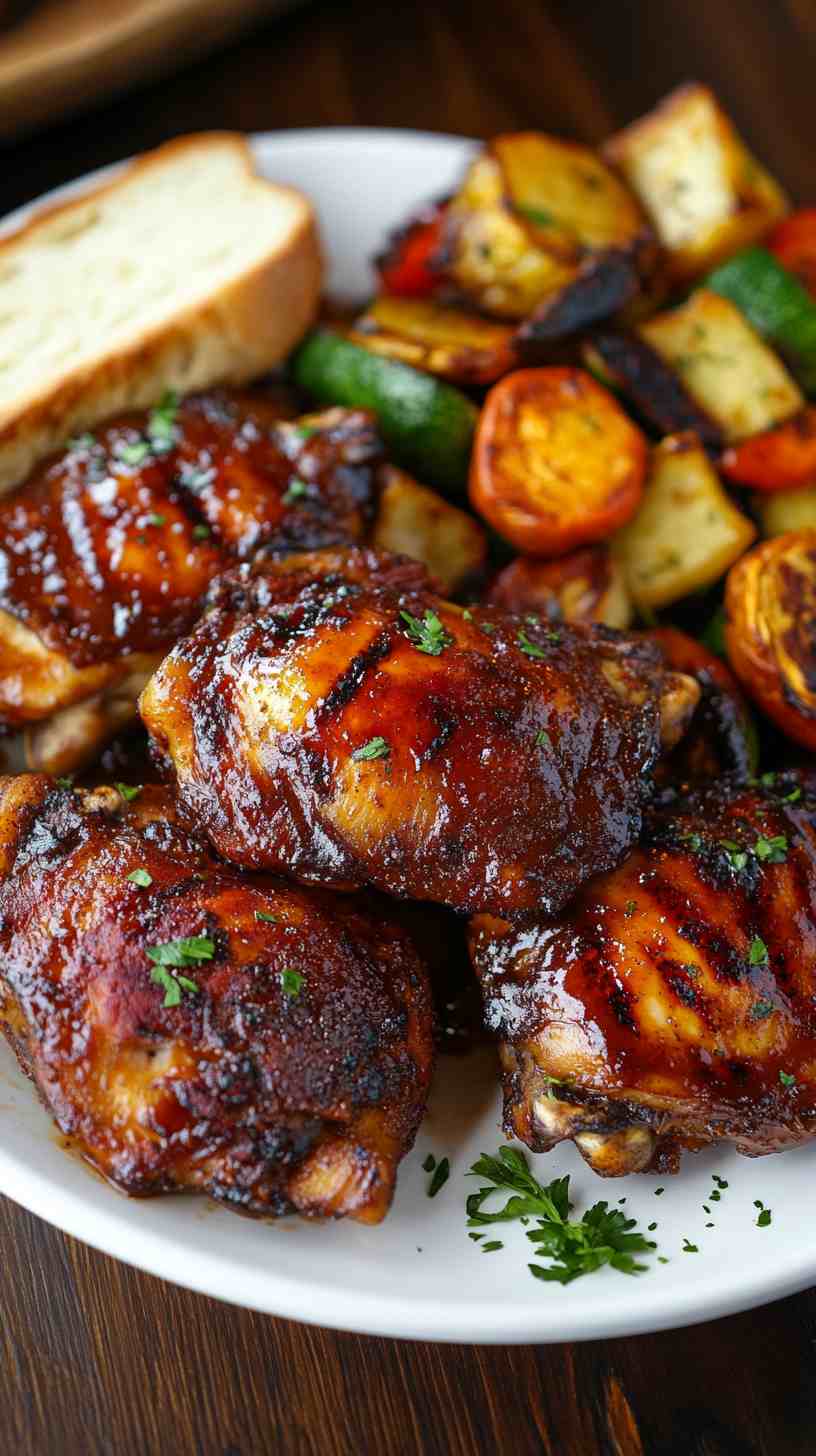 Tender Crockpot BBQ Chicken Thighs