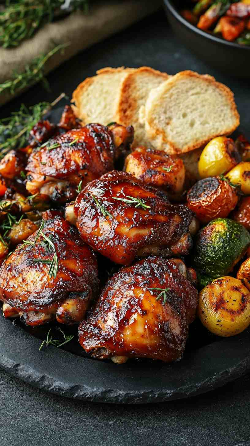 Tender Crockpot BBQ Chicken Thighs