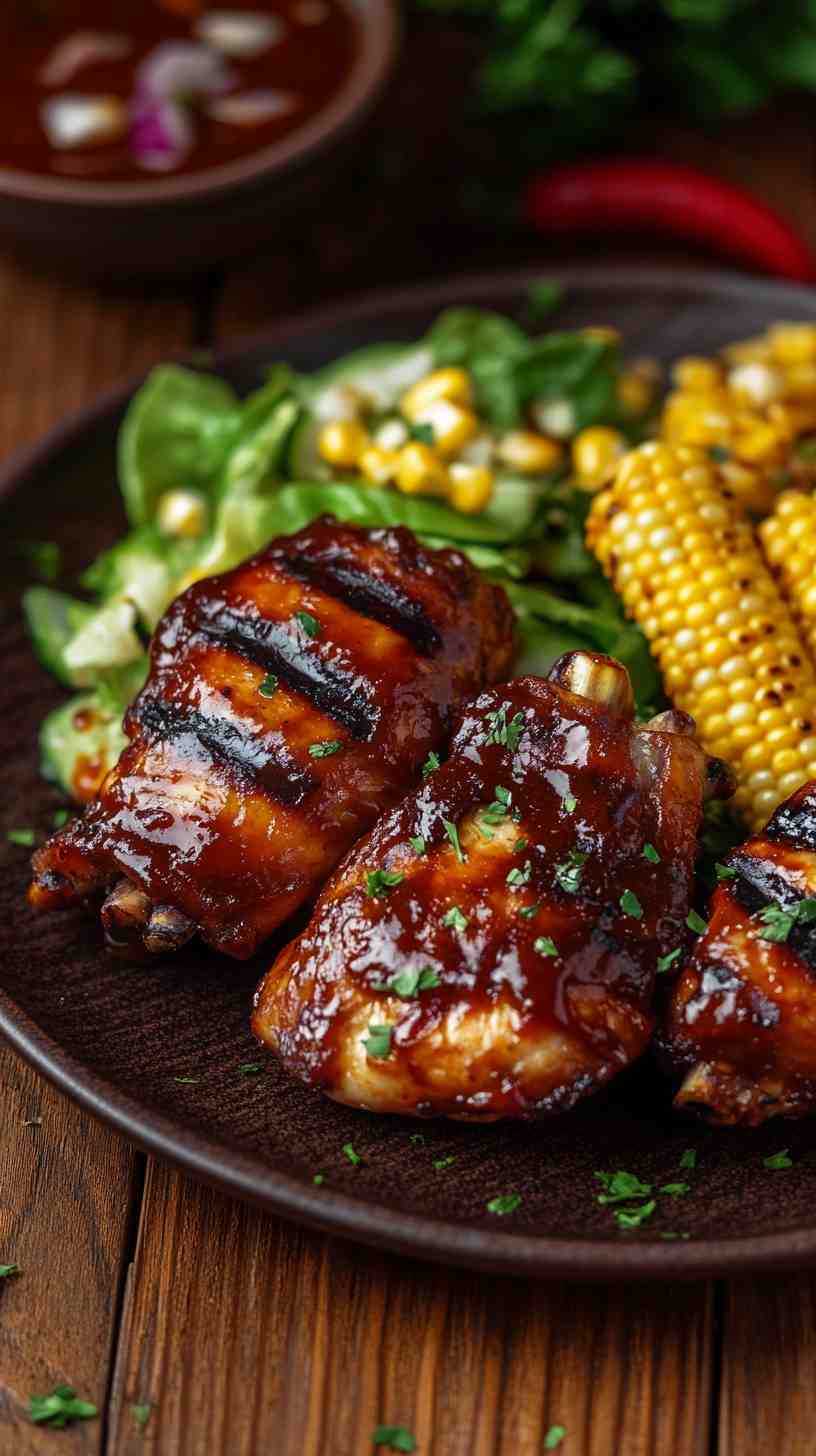 Tender Crockpot BBQ Chicken Thighs